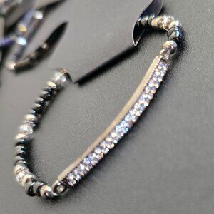 Stretch Beaded Bracelet Set - Large bead, motivation